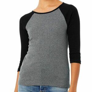 Bella-Canvas Black and Gray Knit Top